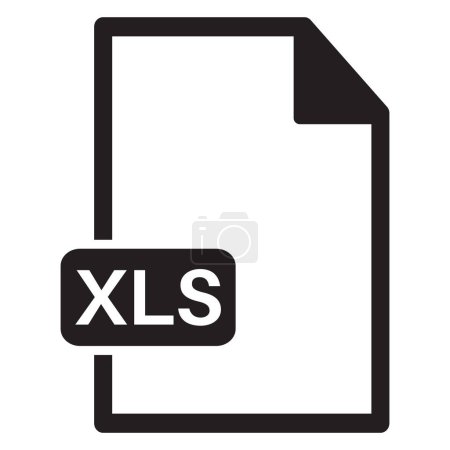 Icône de fichier XLS isolé sur fond blanc. icône de format de fichier XLS. Vecteur d'icône XLS