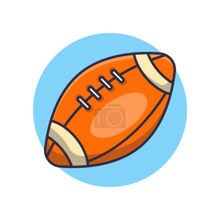 Illustration for American football cartoon vector illustration. Vector cartoon Illustration suitable for poster, brochure, web, mascot, sticker, logo and icon. - Royalty Free Image