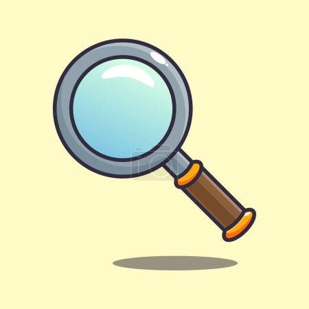 Illustration for Cartoon vector illustration of magnifier. - Royalty Free Image