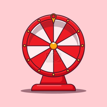 Illustration for Lucky wheel, wheel of fortune cartoon vector illustration. - Royalty Free Image