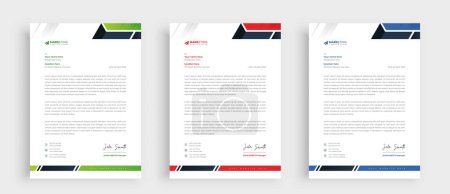 Téléchargez les illustrations : Professional corporate business stationery letterhead template design - en licence libre de droit