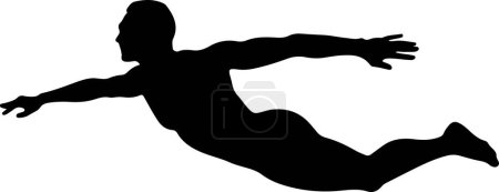 Swimming silhouette vector illustration.