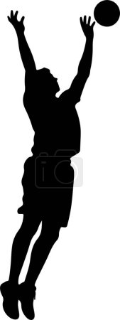 Handball player silhouette illustration