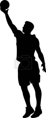 Handball player silhouette illustration
