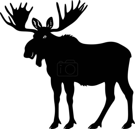 Moose illustration silhouette vector design