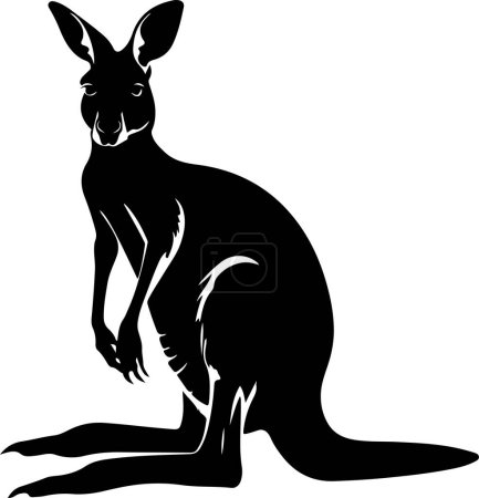 Kangaroo animal silhouette vector design