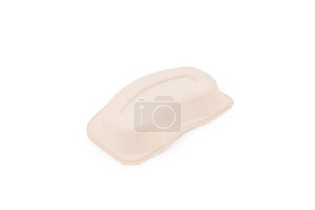 A single rectangular cardboard food tray with an open top on a white background.