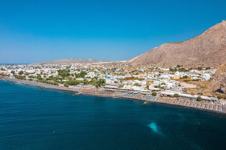 Téléchargez les photos : Vue aérienne sur l'île de Santorin, Grèce - en image libre de droit