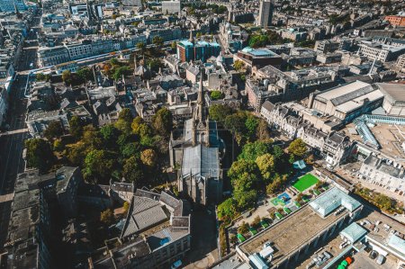 Vista panorámica de la ciudad de Aberdeen en Escocia
