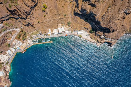 Foto de Playa de Perissa en Santorini, Grecia - Imagen libre de derechos