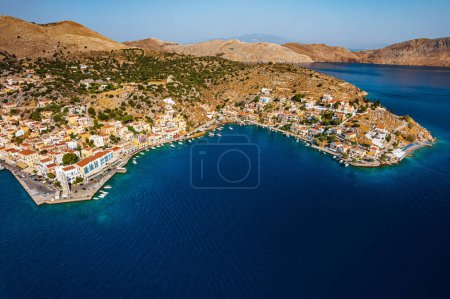 Téléchargez les photos : Panormite à Symi Island, Grèce - en image libre de droit