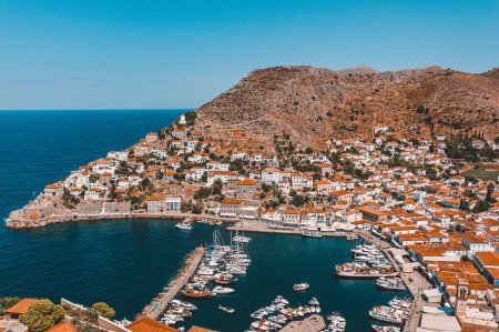 Photo for Island of Hydra in Greece on background - Royalty Free Image