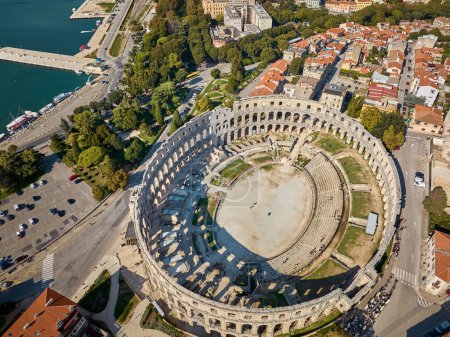 Photo for City of Pula in Croatia on background - Royalty Free Image