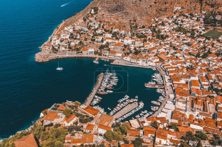 Photo for Island of Hydra in Greece on background - Royalty Free Image