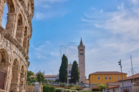 Photo for City of Pula in Croatia on background - Royalty Free Image