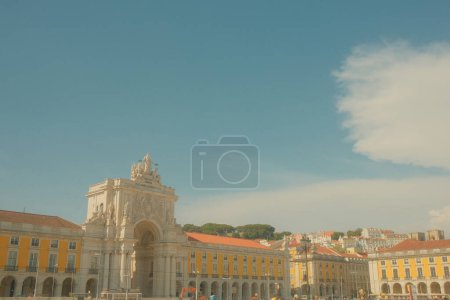 Photo for Lisbon, Portugal - June 02, 2023: Charming view of historic buildings in Lisbon, Portugal, showcasing the city's rich architectural heritage - Royalty Free Image