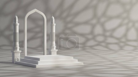 Foto de Minimalista islámico ramadhan exhibición de podio. renderizado 3d - Imagen libre de derechos