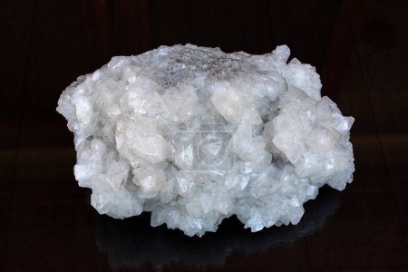 Photo for View of colemanite mineral (bor, boron, borax, ulexite). It is a borate mineral found in evaporite deposits of alkaline lacustrine environments. It is a secondary mineral that forms. - Royalty Free Image