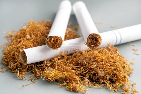 Photo for Cigarettes and tobacco, close up - Royalty Free Image