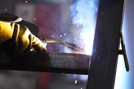 Gas metal arc welding (GMAW). It is a high-speed, economical process that is sometimes referred to as metal inert gas (MIG) welding.