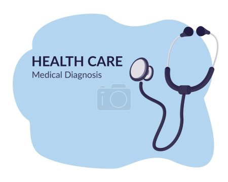 Illustration for Medical stethoscope for doctors. stethoscope and empty space icon - Royalty Free Image