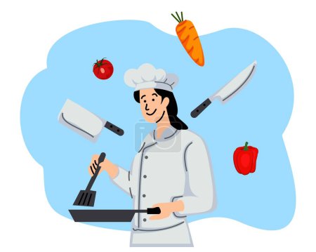 design woman chef in uniform