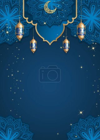 ramadan kareem background with arabic traditional lantern light lamp, ramadan eid Mubarak background-stock-photo