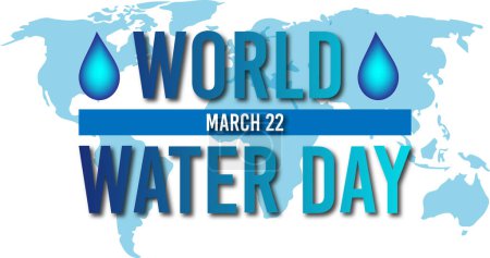 Photo for World water day logo and background - Royalty Free Image