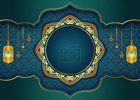 realistic ramadan background horizontal banner