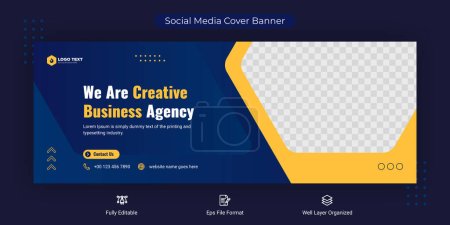 creative corporate business marketing social media Facebook cover banner post template