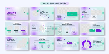 Creative business presentation slides template design. Use for modern presentation background, brochure design, website slider, landing page, annual report, company profile,