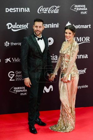 Téléchargez les photos : Fran Callejo et Julia Menu au photocall lors du Gala GenZ Awards 2023 qui s'est tenu à La Station de Musique, à Madrid Espagne 14 novembre 2023. - en image libre de droit