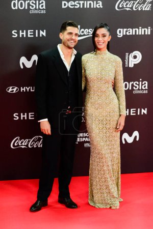 Téléchargez les photos : Mario Gonzalez et Claudia Martinez au photocall lors du Gala GenZ Awards 2023 qui s'est tenu à La Station de Musique, à Madrid Espagne 14 novembre 2023. - en image libre de droit