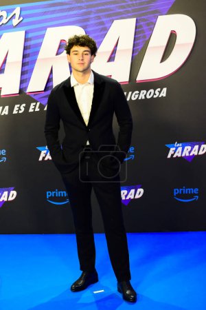 Photo for Xavi Lock  posing during the Premiere of the Prime series, The Farad, Los Farad, at the Cine Callao Madrid Spain December 5th 2023 - Royalty Free Image