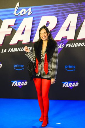 Photo for Patricia Fernandez posing during the Premiere of the Prime series, The Farad, Los Farad, at the Cine Callao Madrid Spain December 5th 2023 - Royalty Free Image