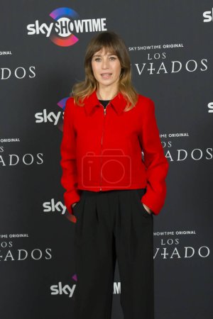 Photo for Marta Etura  posing at the photocall of the SkyShowtime original series, Los Enviados, during the media event at the Hotel Urso, Madrid Spain January 24th 2024 - Royalty Free Image