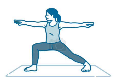Illustration of a woman doing a yoga pose