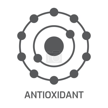 Téléchargez les illustrations : Icône antioxydante. illustration vectorielle - en licence libre de droit