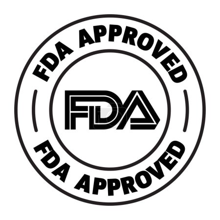 Illustration for FDA Approved Rounded vector icon illustration - Royalty Free Image