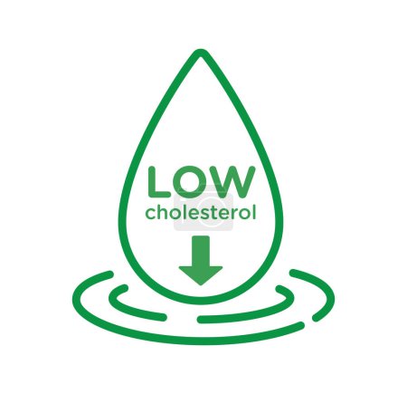 Illustration for Low cholesterol icon. Vector Sign & Symbol Design on white background. EPS 10 - Royalty Free Image