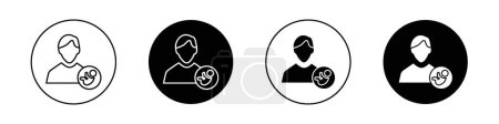 Ilustración de Conjunto de iconos de neonatólogo. Símbolo vectorial neonatal de la UCI pediátrica en un estilo negro lleno y delineado. Signo prematuro del bebé del hospital de Neonatología. - Imagen libre de derechos