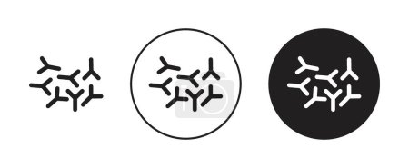 Bifidobacterium Probiotics Icon Set. prebiotic Bacteria and cell histology Vector Symbol in Black Filled and Outlined Style. Good gut bacteria in yogurt Sign.