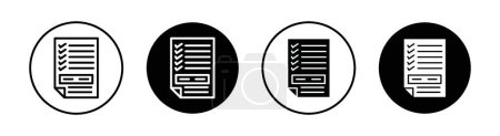 Conjunto de iconos del formulario de comentarios. Survery templaye investigación en un estilo negro lleno y esbozado. signo de diseño de lista de verificación en línea.