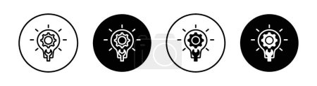 Aptitude icon set. Talent target ability vector logo symbol in black filled and outlined style. Business capacity pattern sign.