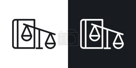 Labour and social law icon set. Business labor contract wills vector symbol in a black filled and outlined style. Social Law icon sign.