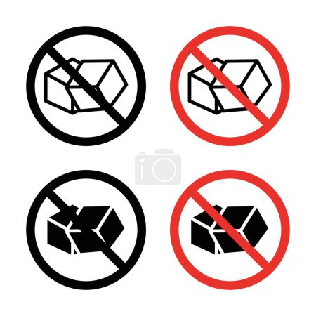 Ilustración de Set de iconos sin azúcar. Símbolo libre de vector de cubo bajo en un estilo negro lleno y esbozado. Signo consciente de salud. - Imagen libre de derechos