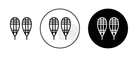 Snowshoes icon set. snow sport footwear vector symbol. outdoor snowshoes icon.