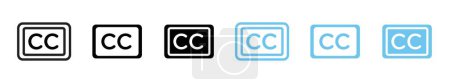Closed Caption Icon Set. Video Captions and subtitle vector symbol in a black filled and outlined style. Accessible Dialogue for video Sign.