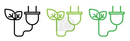 Alternative Energy Icon Set. Renewable and green vector symbol in a black filled and outlined style. Sustainable Future Sign.