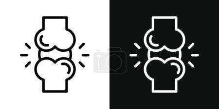 Boolean vector icon set in black and white color